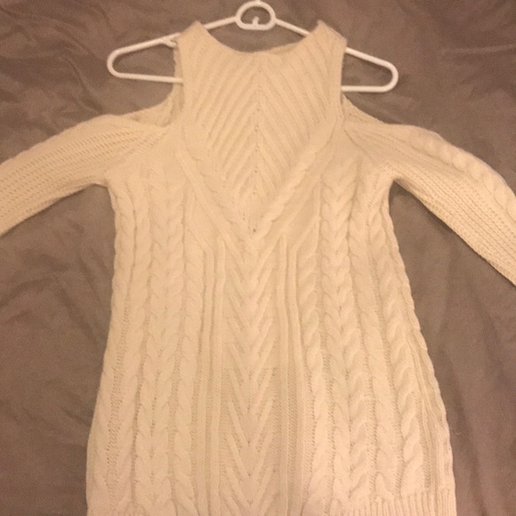 LC Lauren Conrad Cable-knit Cold Shoulder Sweater - Picture 2 of 2